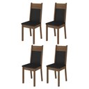 Ver imagem 1 de Kit 4 Cadeiras de Jantar 4280 Madesa Rustic/preto