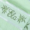 Jogo Toalha 4 pçs Banho Bordado Arteira Ela e Ele Perfeito Estilo Jogo de Toalhas Verde claro - 6