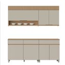 Ver imagem 1 de Cozinha 4 Peças 7 Portas 3 Gavetas Realeza Premium 200 Cm Mdf Nesher