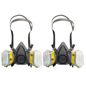 Kit 2 Respirador 3m Mascara 6200 para Serviços Gerais