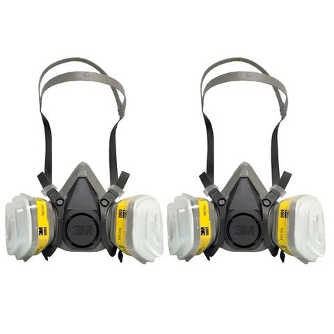 Kit 2 Respirador 3m Mascara 6200 para Serviços Gerais