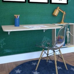 Mesa Infantil Dobrável 80cm com Canto Arredondado Bramov Móveis - 3