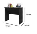 Ver imagem 2 de Mesa de computador preta - 2 gavetas