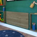Ver imagem 1 de Mesa Infantil Dobrável 80 com Canto Arredondado Bramov Móveis Bege/Carvalho Mel