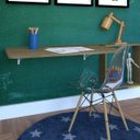 Ver imagem 3 de Mesa Infantil Dobrável 80 com Canto Arredondado Bramov Móveis Bege/Carvalho Mel
