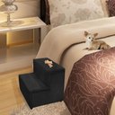 Ver imagem 2 de Escada Pet Cachorro Estofada Escadinha Veludo Agnes Preto