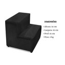 Ver imagem 5 de Escada Pet Cachorro Estofada Escadinha Veludo Agnes Preto