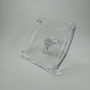 Ver imagem 3 de Centro de Mesa Decorativo de Vidro Transparente 12x31x31cm Sala Jantar Decoração
