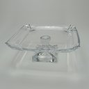 Ver imagem 5 de Centro de Mesa Decorativo de Vidro Transparente 12x31x31cm Sala Jantar Decoração