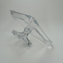 Ver imagem 4 de Centro de Mesa Decorativo de Vidro Transparente 12x31x31cm Sala Jantar Decoração