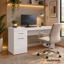 Ver imagem 2 de Escrivaninha com 1 Porta 1 Gaveta Vitória New Branco Demóbile