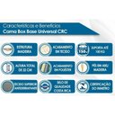Ver imagem 3 de Cama Box Base Viúva Universal Courano White (128x188x20) - Costa Rica
