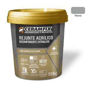 Rejunte Acrílico Ceramfix Platina 1kg