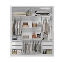 Ver imagem 5 de Guarda Roupa Casal com Espelho 100% MDF 2 Portas de Correr 4 Gavetas London Prime Yescasa Branco/Amêndola