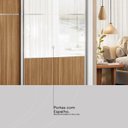 Ver imagem 7 de Guarda Roupa Casal com Espelho 100% MDF 2 Portas de Correr 4 Gavetas London Prime Yescasa Branco/Amêndola