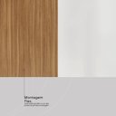 Ver imagem 6 de Guarda Roupa Casal com Espelho 100% MDF 2 Portas de Correr 4 Gavetas London Prime Yescasa Branco/Amêndola