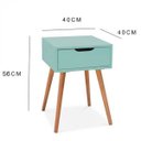 Ver imagem 4 de Mesa de Cabeceira Retrô Pés Palito Memphis Verde