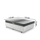 Ver imagem 2 de Cama Baú Casal 138x188 Courino Linho Branco com Dual Firm Espuma Ecoflex