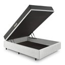 Ver mais imagens de Cama Baú Casal 138x188 Courino Linho Branco com Dual Firm Espuma Ecoflex