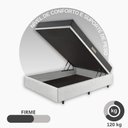 Ver imagem 5 de Cama Baú Casal 138x188 Courino Linho Branco com Dual Firm Espuma Ecoflex