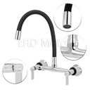 Ver imagem 2 de Torneira Misturador Gourmet Preto Flexível Cozinha Parede
