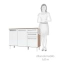 Ver imagem 5 de Balcão de Cozinha 120cm com 3 Portas 2 Gavetas e Tampo 100% MDF Paris Espresso Móveis
