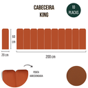 Ver imagem 6 de Cabeceira King Modulada Arredondada Cama Box Veludo Terracota