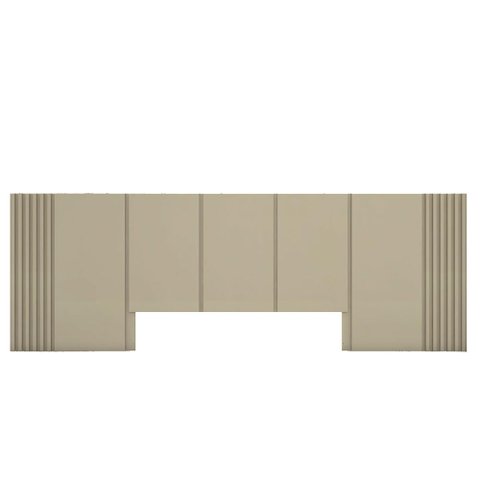 Cabeceira Cama Queen Ripada 3,50m Tn 100% Mdf Casa Lar Cor:titânio
