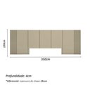 Ver imagem 3 de Cabeceira Cama Queen Ripada 3,50m Tn 100% Mdf Casa Lar Cor:titânio