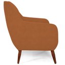 Ver mais imagens de Kit 02 Poltronas Decorativa Fixa Pés de Madeira Paloma D02 Veludo Telha C-262 - Lyam Decor