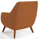 Ver imagem 7 de Kit 02 Poltronas Decorativa Fixa Pés de Madeira Paloma D02 Veludo Telha C-262 - Lyam Decor