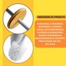 Escova de Vaso Sanitário Preta Inox Branca Tampa de Bambu - 5