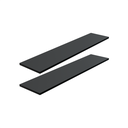 Ver imagem 1 de Kit 2 Prateleira Preta 90X20 + Suporte Flutuante Mdf  Organizadora Decoração Cozinha Banheiro Sala