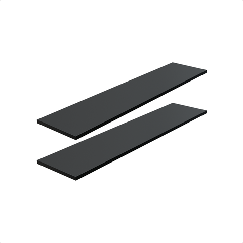 Kit 2 Prateleira Preta 90X20 + Suporte Flutuante Mdf  Organizadora Decoração Cozinha Banheiro Sala