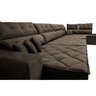 Sofá de Canto 4.80x2.36m Retrátil e Reclinável com Molas Cama inBox Platinum Direito Suede Café - 5