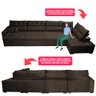 Sofá de Canto 4.80x2.36m Retrátil e Reclinável com Molas Cama inBox Platinum Direito Suede Café - 4