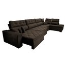 Ver imagem 7 de Sofá de Canto 4.80x2.36m Retrátil e Reclinável com Molas Cama inBox Platinum Direito Suede Café