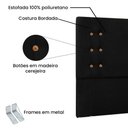 Ver imagem 3 de Cabeceira Estofada Cama Box Casal Monreale 140Cm Preto