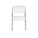 Ver imagem 2 de Cadeira Escritório Interlocutor Dakar Branca Base Fixa Cromada