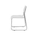 Ver imagem 3 de Cadeira Escritório Interlocutor Dakar Branca Base Fixa Cromada