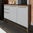 Ver imagem 1 de Balcão de Cozinha 120cm com 3 Portas 2 Gavetas e Tampo 100% Mdf Itália