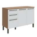 Ver imagem 2 de Balcão de Cozinha 120cm com 3 Portas 2 Gavetas e Tampo 100% Mdf Itália