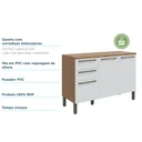 Ver imagem 5 de Balcão de Cozinha 120cm com 3 Portas 2 Gavetas e Tampo 100% Mdf Itália