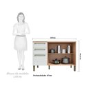 Ver imagem 4 de Balcão de Cozinha 120cm com 3 Portas 2 Gavetas e Tampo 100% Mdf Itália