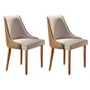 Ver imagem 5 de Conjunto com 2 Cadeiras Esmeralda MDF em Linho e Courino Mobillare
