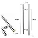 Ver imagem 6 de Puxador H 40cm Aço Inox 304 Escovado P/ Portas e Portões
