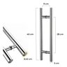 Puxador H 40cm Aço Inox 304 Escovado P/ Portas e Portões - 6