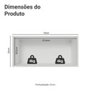 Ver imagem 5 de Armário Aéreo 1 Porta 70cm MDP Basculante Branco Madesa