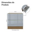 Ver imagem 2 de Balcão de Cozinha 80 cm 2 Gavetas (sem Tampo) Rustic/Cinza Lux Madesa