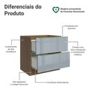 Ver imagem 3 de Balcão de Cozinha 80 cm 2 Gavetas (sem Tampo) Rustic/Cinza Lux Madesa